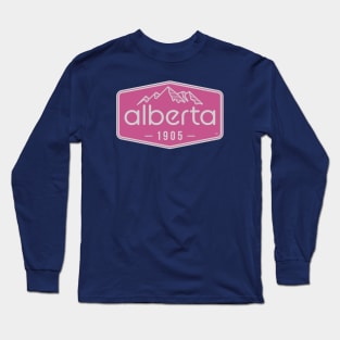 Alberta Badge (pink) Long Sleeve T-Shirt